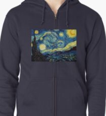 Vincent Van Gogh - Starry night Zipped Hoodie