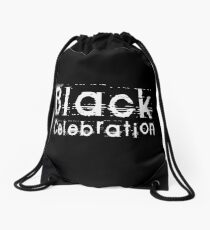 Black Celebration by Chillee Wilson Drawstring Bag