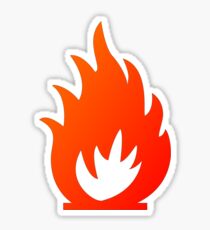 Flame Symbol by Chillee Wilson Sticker