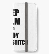 Keep Calm an Enjoy Cross-Stitch Lover Funny Gift Idea for Hobbies Occupation Present iPhone Wallet/Case/Skin