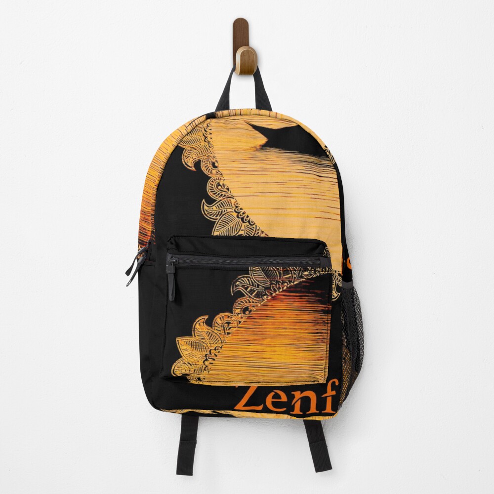 Zenfulness - The Golden Swan on a backpack