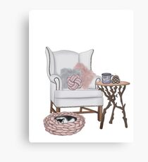 Knit scene design Metal Print