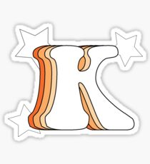 Retro K (Orange) Sticker
