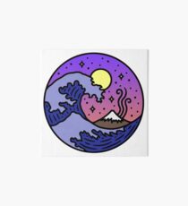 The Great Wave Cute Sunset Art Board