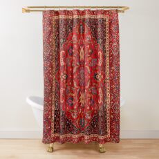Antique Persian Rug Shower Curtain