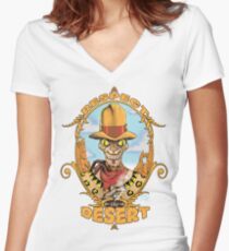 Respect The Desert Women's Fitted V-Neck T-Shirt
