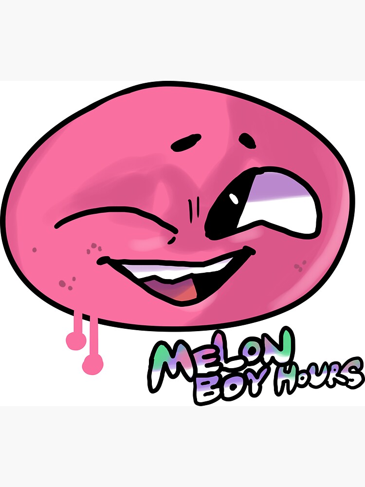 "Melon Boy Hours" Sticker by Meloncucky Redbubble