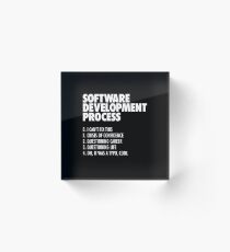 Bloque acrílico Proceso de desarrollo de software - White Print Edition
