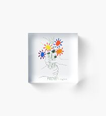 Pablo Picasso Bouquet Of Peace 1958 (Flowers Bouquet With Hands), T Shirt, Artwork Acrylic Block