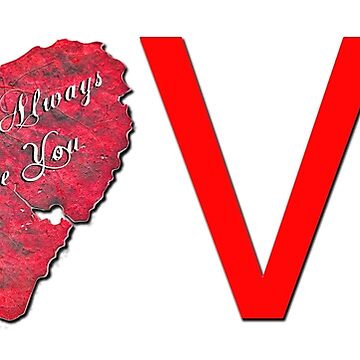 Artwork thumbnail, LOVE - Red Heart Shaped Leaf Red Letters by WarrenPHarris