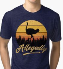 Letterkenny angeblich Strauß flightless Vogel-Weinlese-Retro Sonnenuntergang beunruhigt Vintage T-Shirt