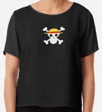 One Piece Pirate Flag Chiffon Top