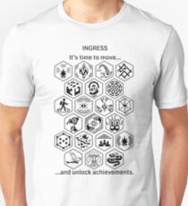 Ingress Achievements Black Unisex T-Shirt