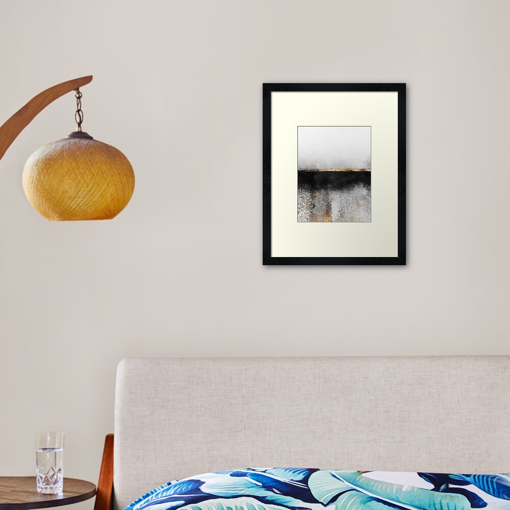 Soot And Gold Framed Art Print