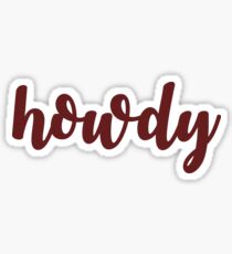 Howdy Sticker