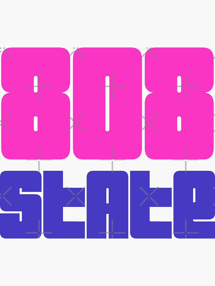 "808 state" Sticker by QUATTROTURBO | Redbubble