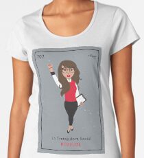 La Trabajadora Soziale Rebellde Premium Rundhals-Shirt