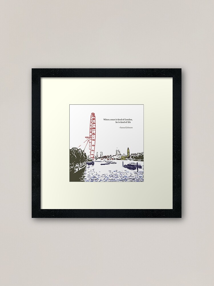 Alternate view of Tired of London Framed Art Print
