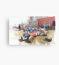 Scuderia Ferrari Paddock Spanish GP 1971 Ferrari 312B2 Metal Print