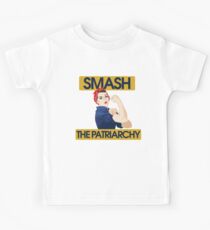 SMASH the patriarchy rosie riveter Kids Tee