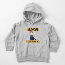 SMASH the patriarchy rosie riveter Toddler Pullover Hoodie