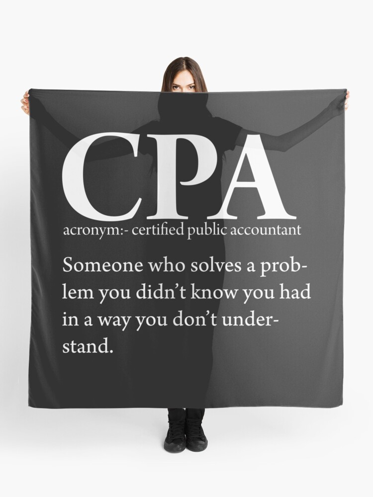 Funny Cpa Certified Public Accountant Definition Tax Season