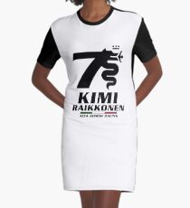 Kimi Raikkonen Alfa Romeo Racing Graphic T-Shirt Dress