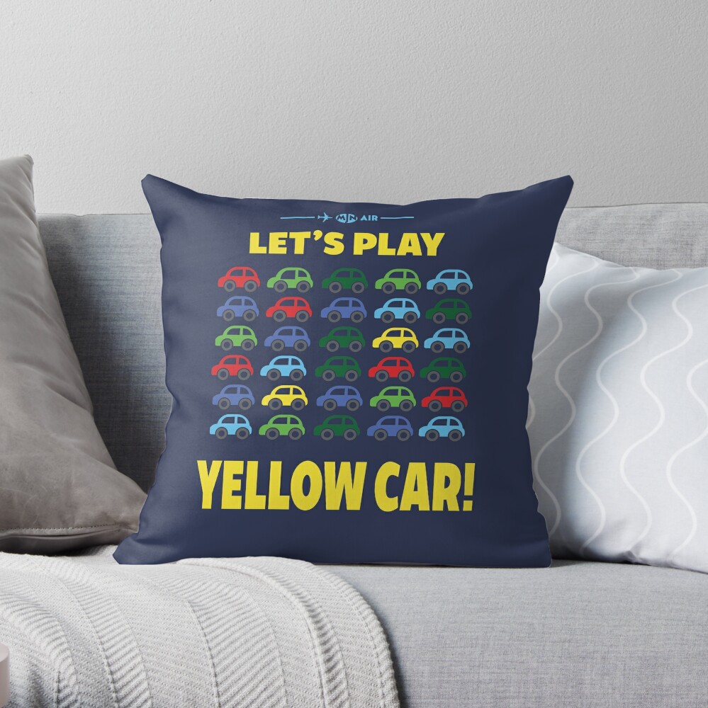 Cabin Pressure Yellow Car Throw Pillow By Beyondgraphic Redbubble