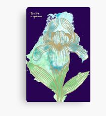 Good News Iris Floriography Inkblot Canvas Print