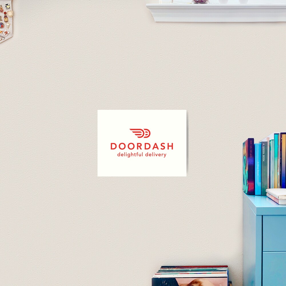 Doordash Driver Apparel Simple Logo Only Design Art Print