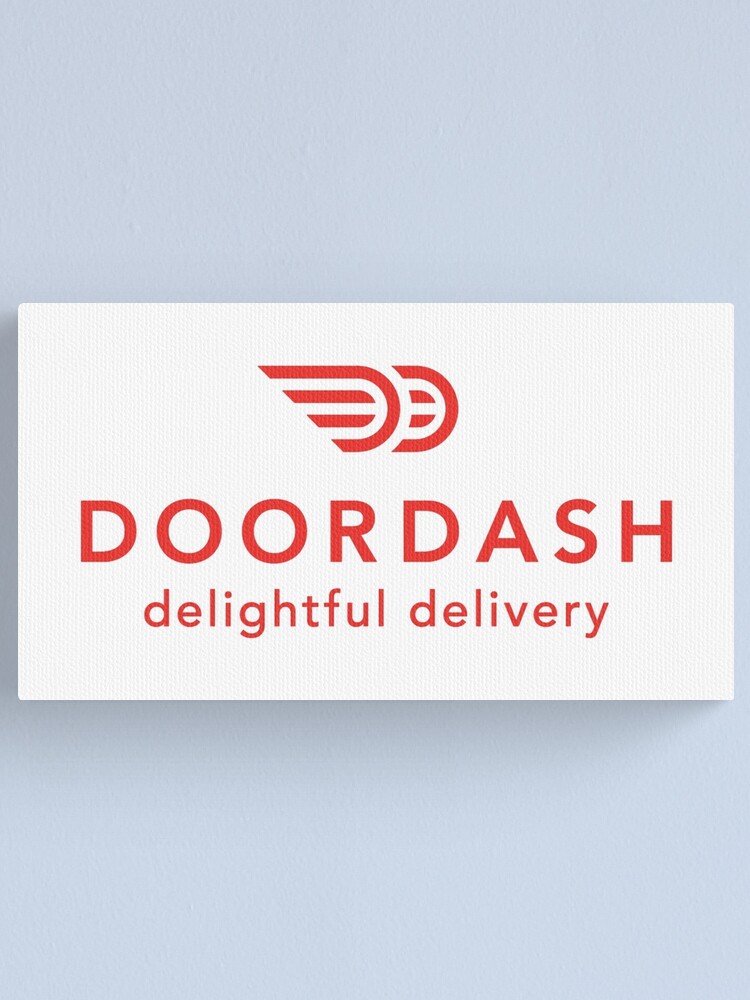 Doordash Driver Apparel Simple Logo Only Design Canvas Print