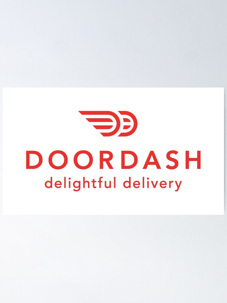 Doordash Driver Apparel Simple Logo Only Design Poster