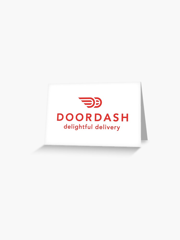 Doordash Driver Apparel Simple Logo Only Design Greeting Card