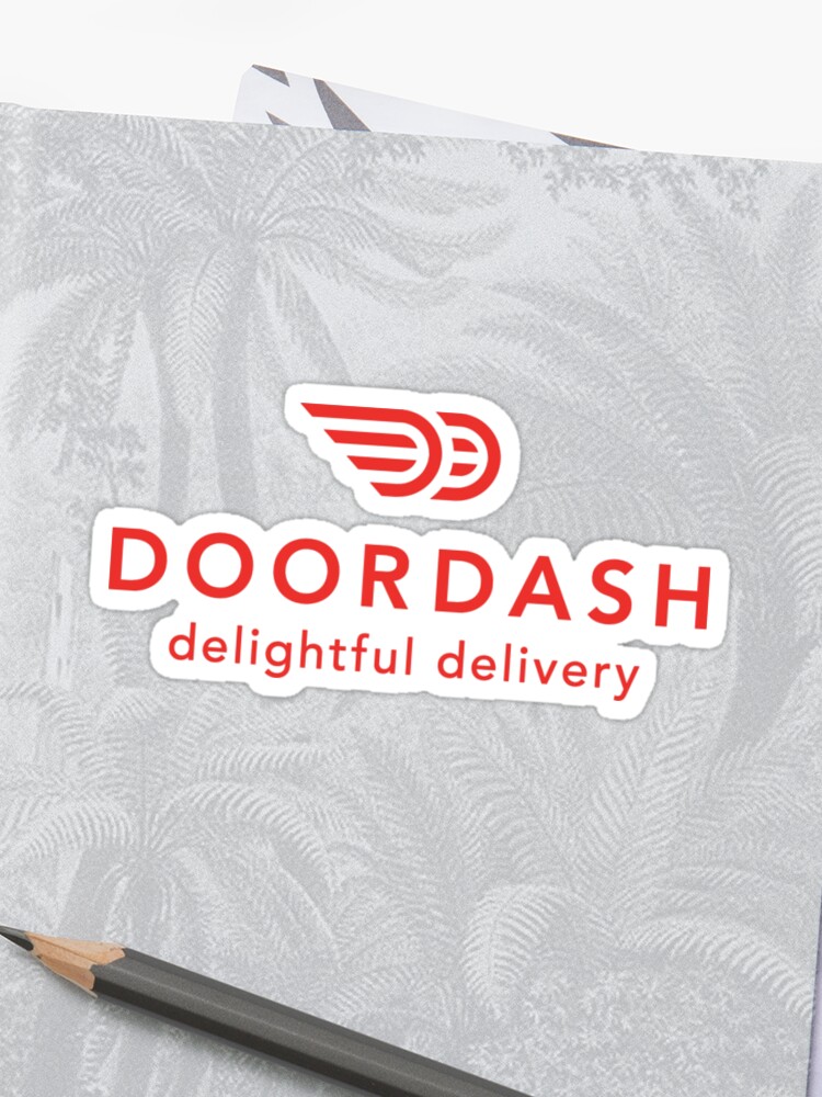 Doordash Driver Apparel Simple Logo Only Design Sticker By Purecreations