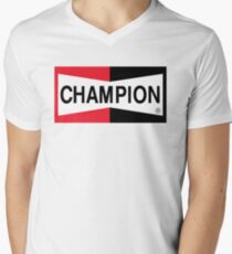 Champion Zündkerze T-Shirt mit V-Ausschnitt