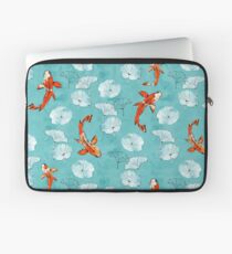 Waterlily koi in turquoise Laptop Sleeve