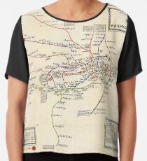 Vintage Map of The London Underground (1923) Chiffon Top