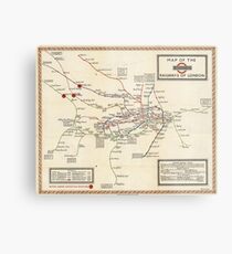 Vintage Map of The London Underground (1923) Metal Print