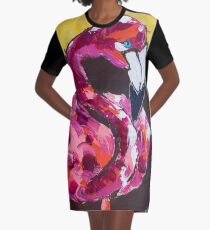 Garten Flamingo T-Shirt Kleid