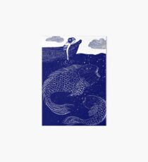 The Blue Shimmering Sea Lights Art Board Print