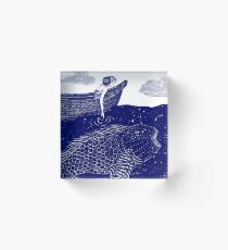 The Blue Shimmering Sea Lights Acrylic Block