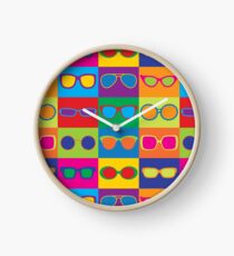 Pop Art Eyeglasses Clock