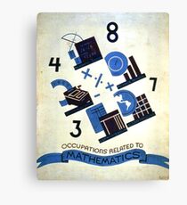 Math Occupations Premium Tee Canvas Print