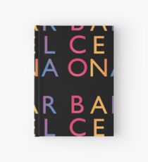 Cuaderno de tapa dura Camiseta Barcelona Colorida Ciudad de España Regalo de Vacaciones Barcelona.