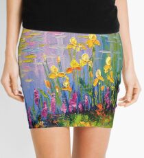 Flowers by the pond Mini Skirt