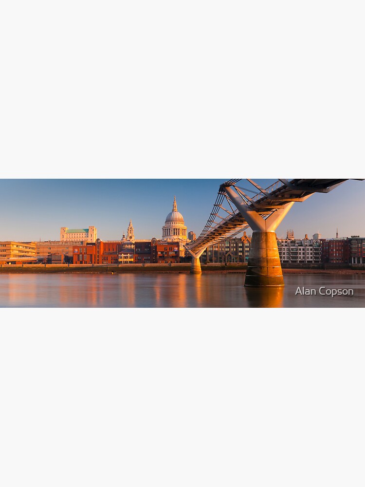 UK, London, St. Paul's Cathedral and Millennium Bridge over River Thames Alan Copson © 2010 (20046-04) by AlanCopson