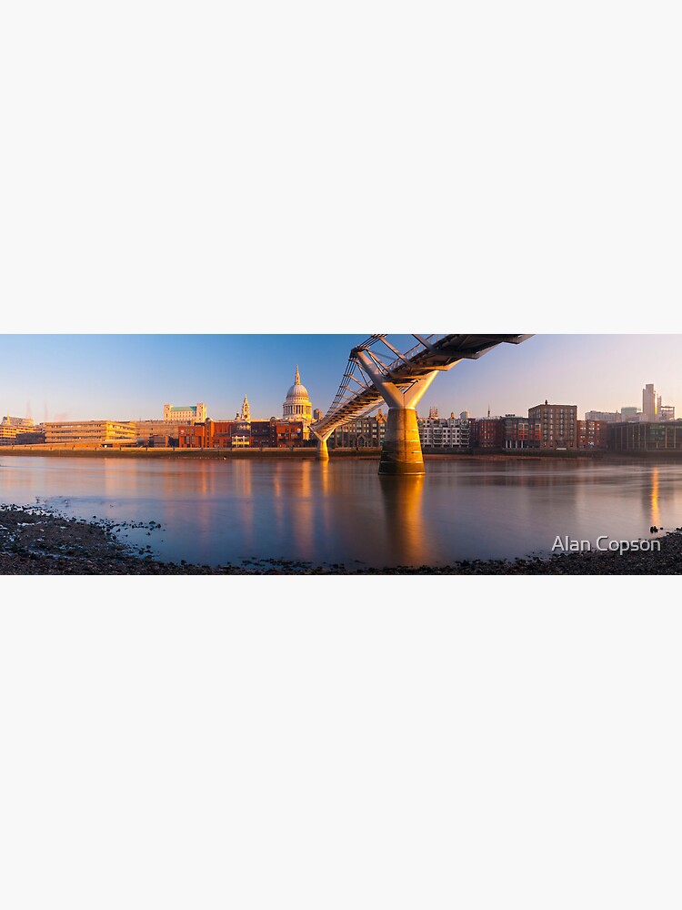 UK, London, St. Paul's Cathedral and Millennium Bridge over River Thames Alan Copson © 2010 (20046-11) by AlanCopson