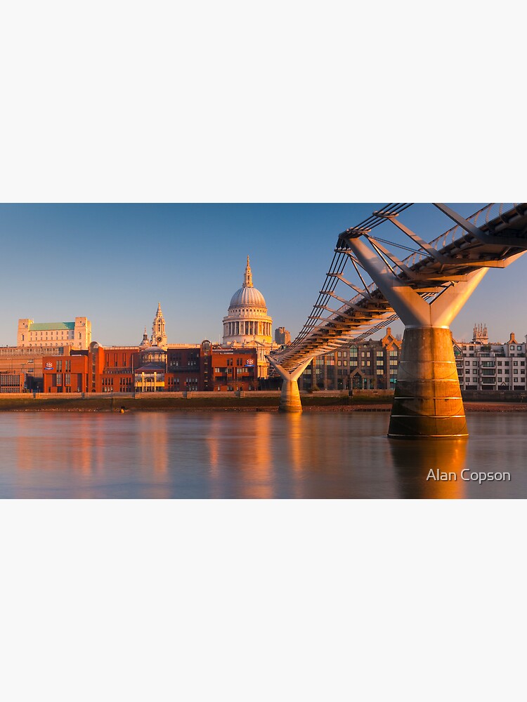 UK, London, St. Paul's Cathedral and Millennium Bridge over River Thames Alan Copson © 2010 (20046-05) by AlanCopson