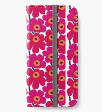 Blumendruck iPhone Flip-Case/Hülle/Klebefolie