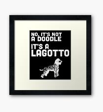 Funny Lagotto Tshirt Cute Lagotto Romagnolo Dog Mom Dog Dad Framed Print